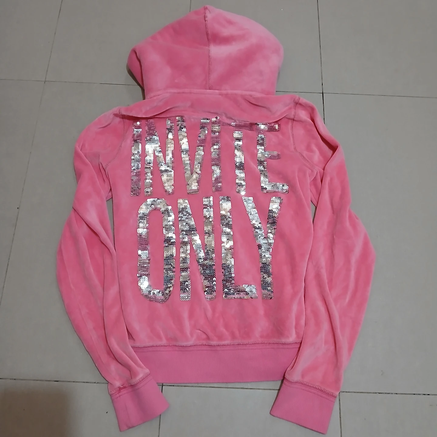 Vintage Victoria's Secret PINK Velour Hoodie Jacket - photo 2