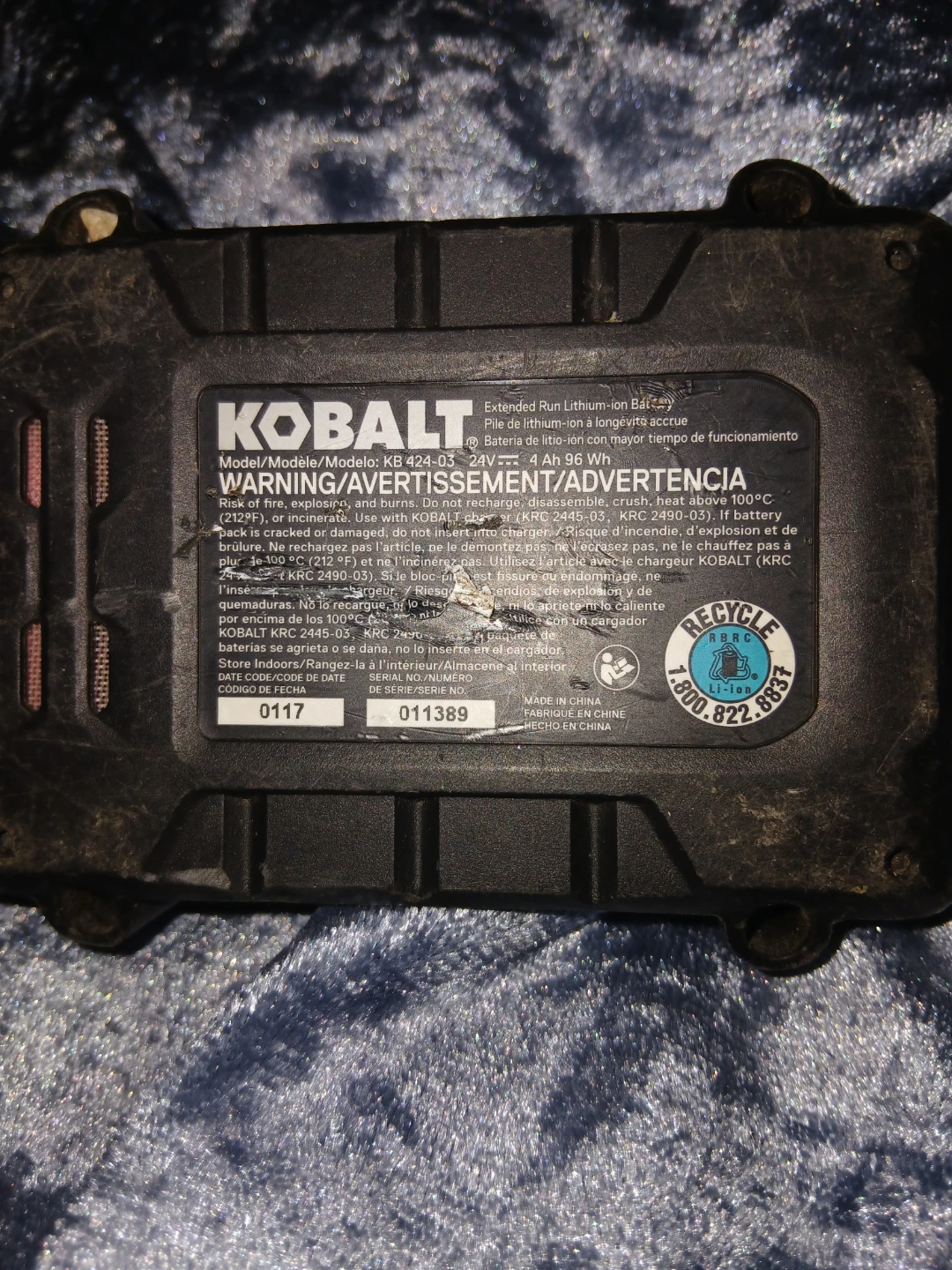 Kobalt 24V Max Extended Run Lithium-ion Battery 4.0 Ah - photo 2