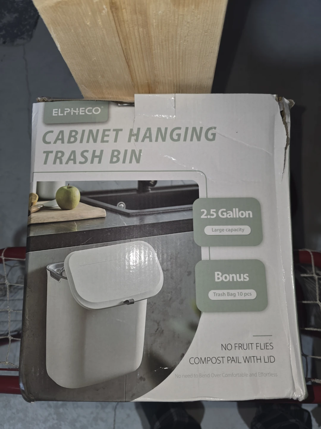 ELPHECO Cabinet Hanging Trash Bin - 2.5 Gallon