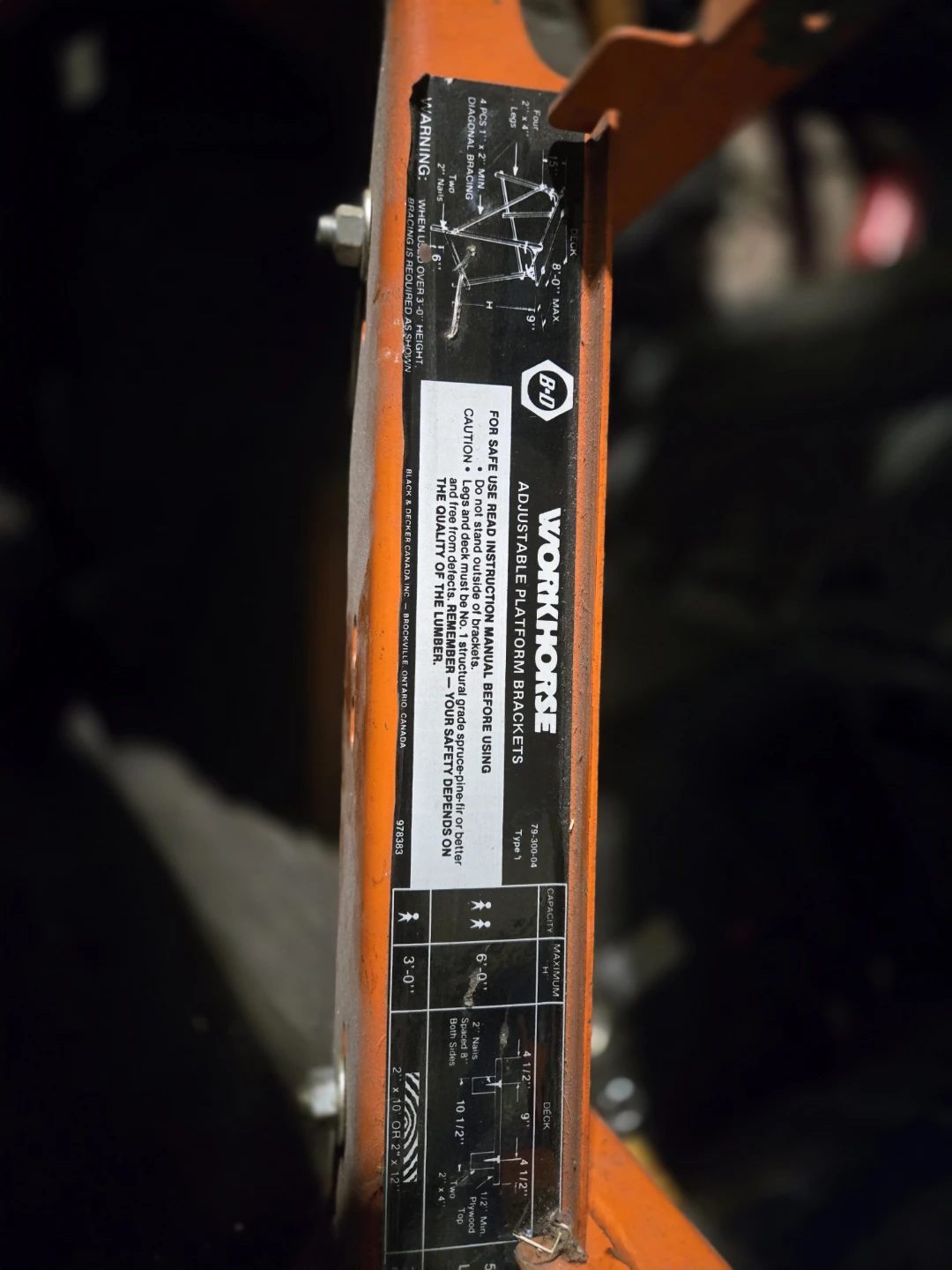 Workhorse Adjustable Platform Brackets - photo 5