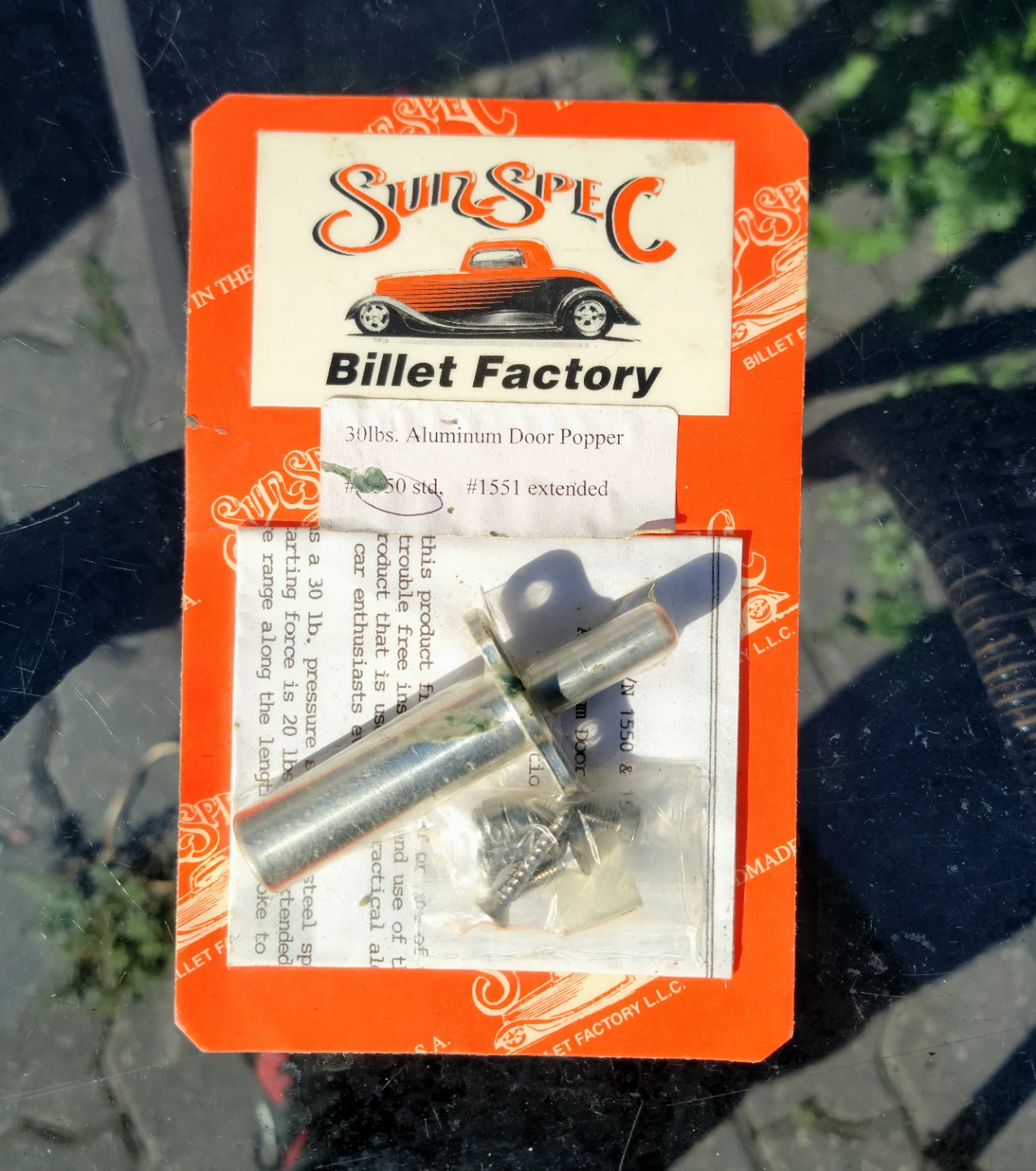 SunSpec Billet Factory 30lbs Aluminum Door Popper