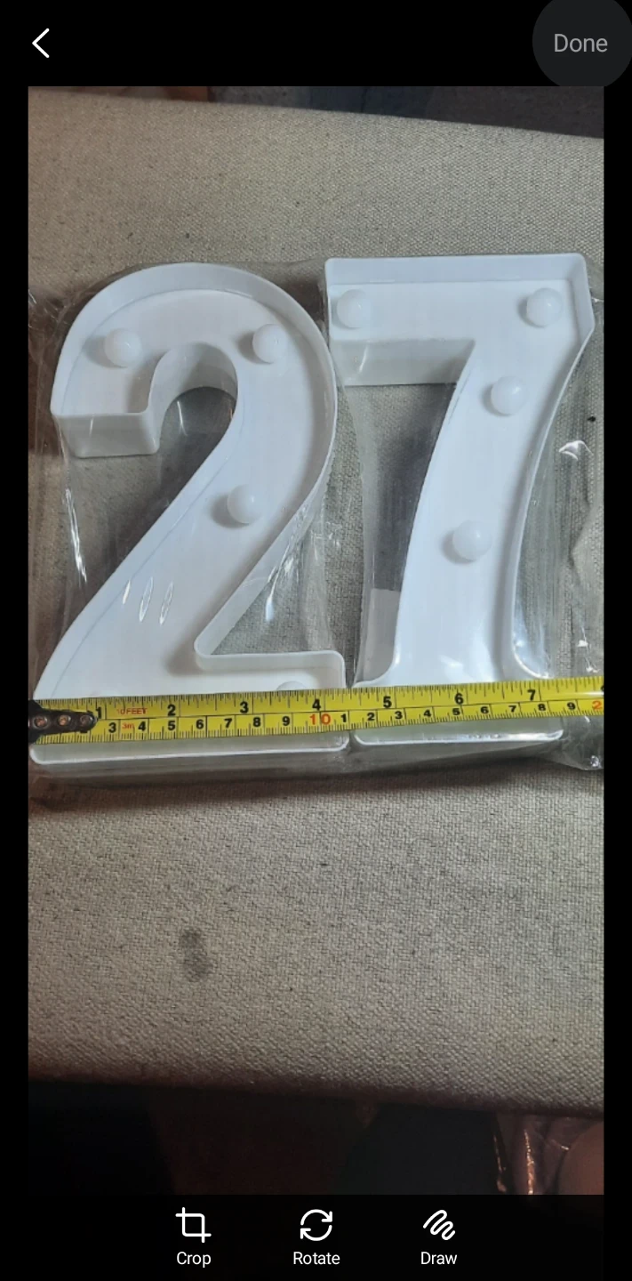 New White LED Marquee Numbers 7 and 2 🧡