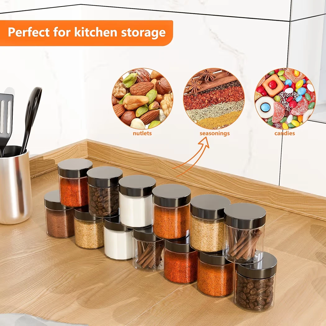4 Oz- Multifunctional Storage Jars with Lids (Set of 40)