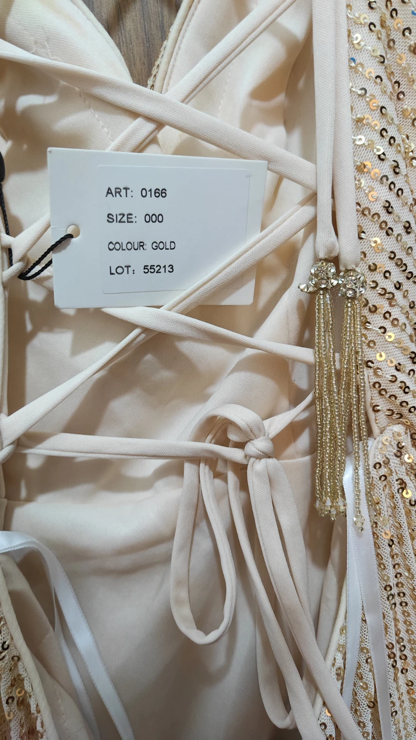 Gold Sequin Dress Size 00 (cash only) - photo 3