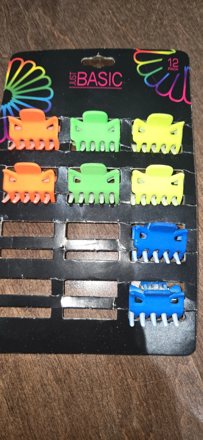 Just Basic 12 Pack Hair Claw Clips