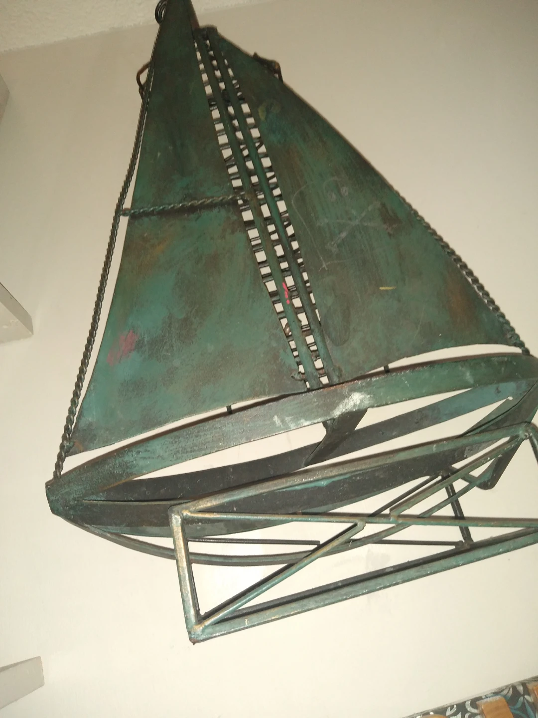 Decorative vintage metal ship