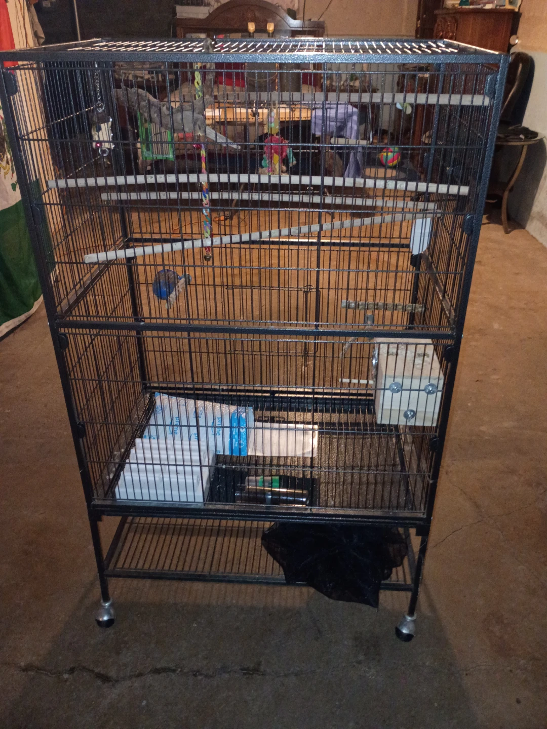Tall Black Bird Cage - photo 4