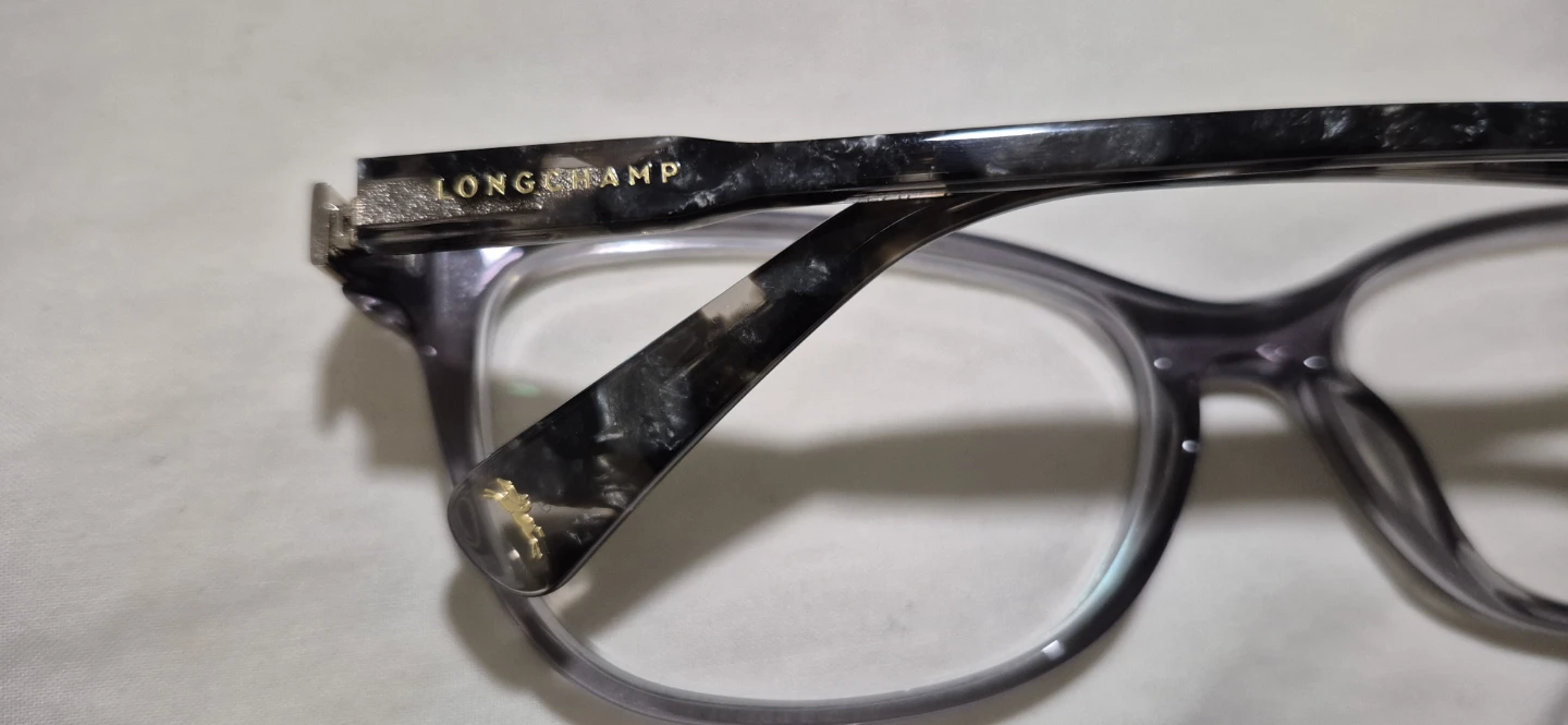 Longchamp Eyeglasses Frames Grey Marble Pattern Cat Eye - photo 2