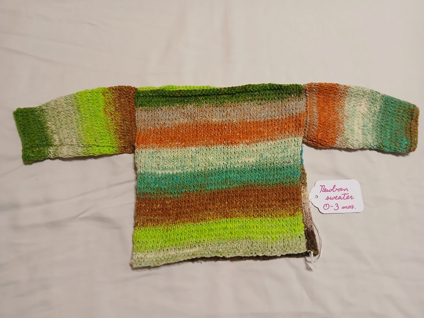 Handmade newborn boat-neck sweater - photo 2