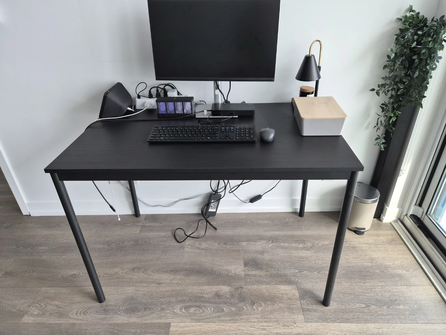 Black IKEA Desk and Chair - photo 2