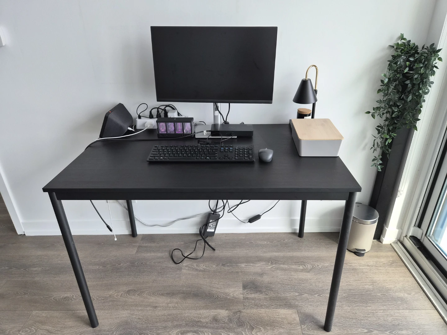 Black IKEA Desk and Chair - photo 3