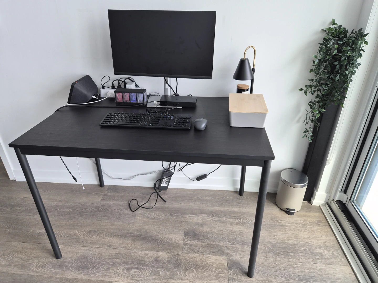 Black IKEA Desk and Chair - photo 5