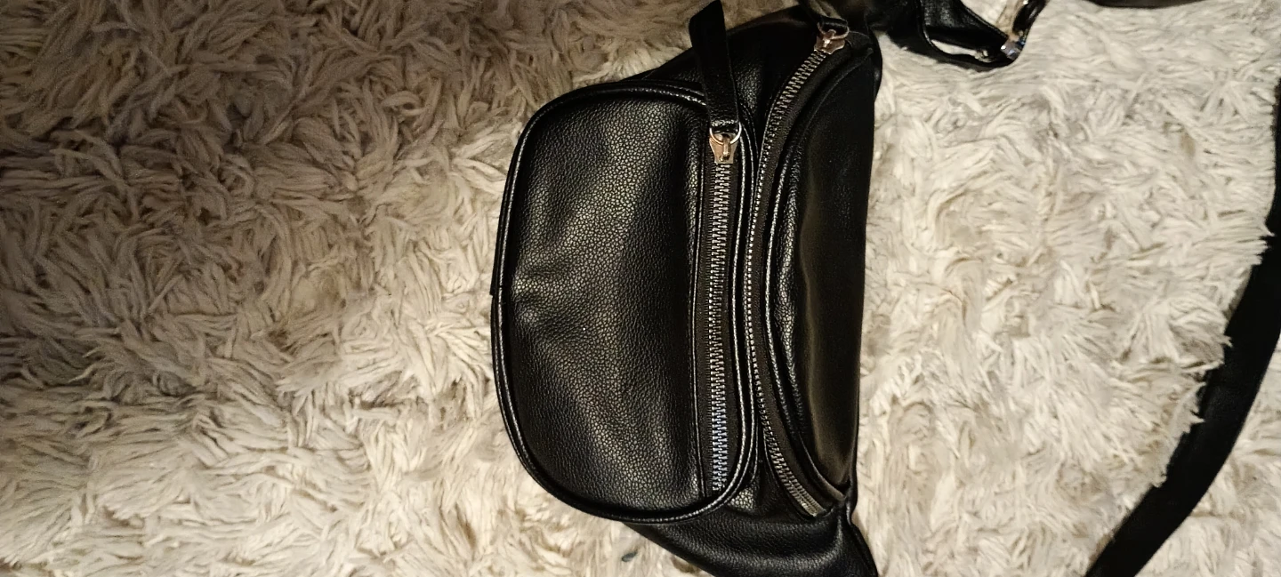 Black Faux Leather Fanny Pack - photo 2