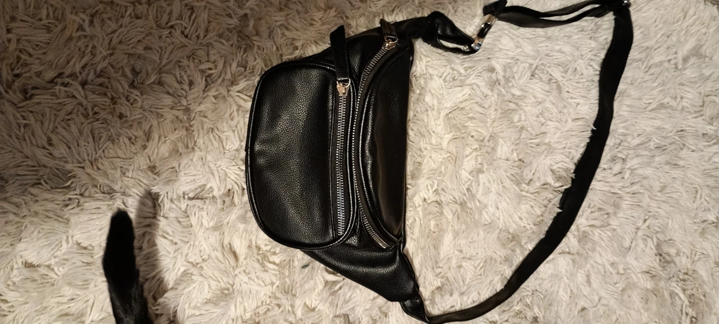 Black Faux Leather Fanny Pack - photo 3