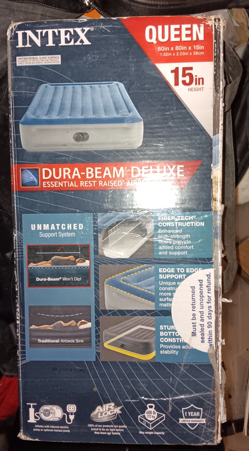 INTEX Queen Dura-Beam Deluxe Air Mattress - 15in Height