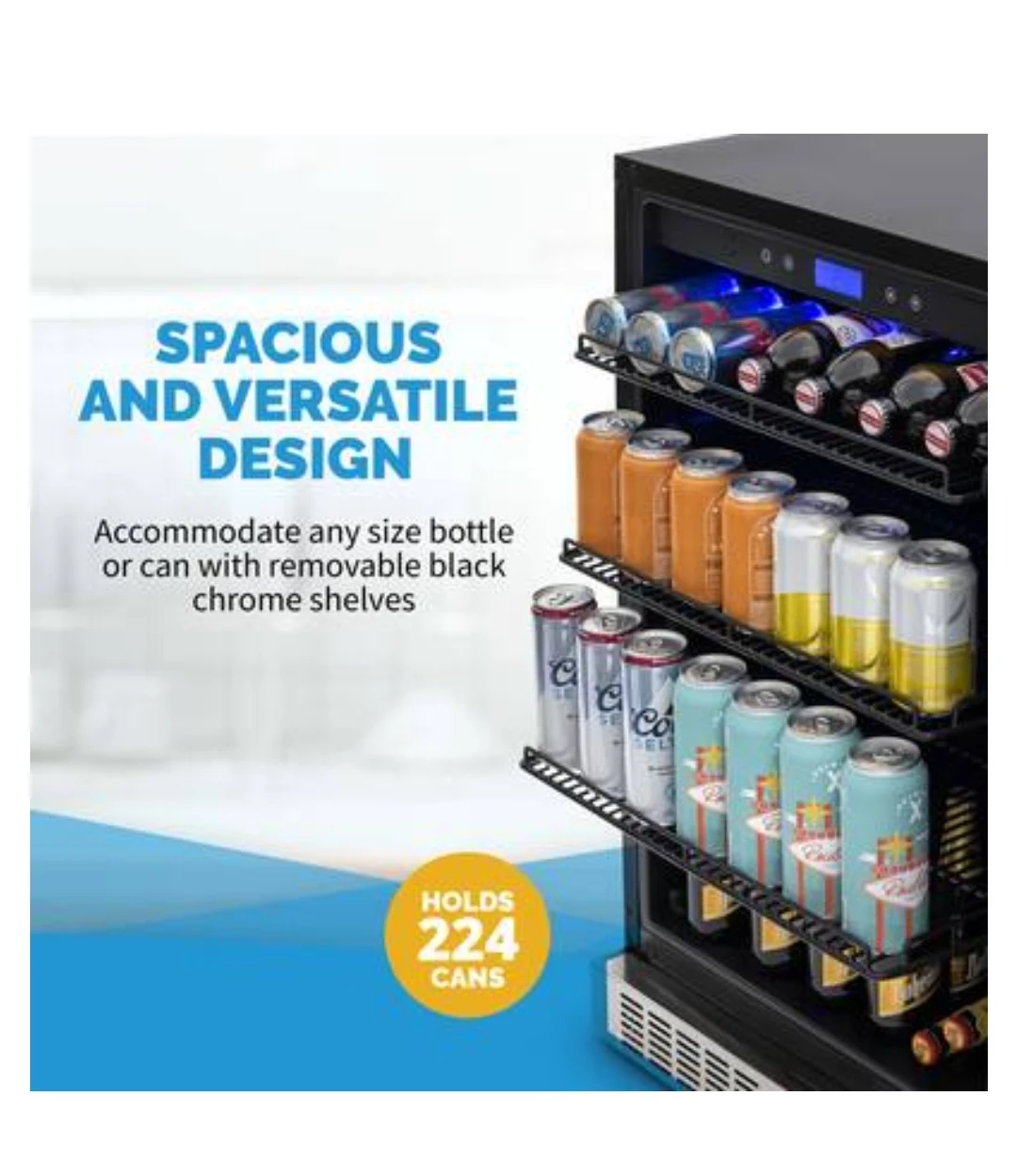 Newair 24 inch Beverage Refrigerator - Stainless Steel - photo 4