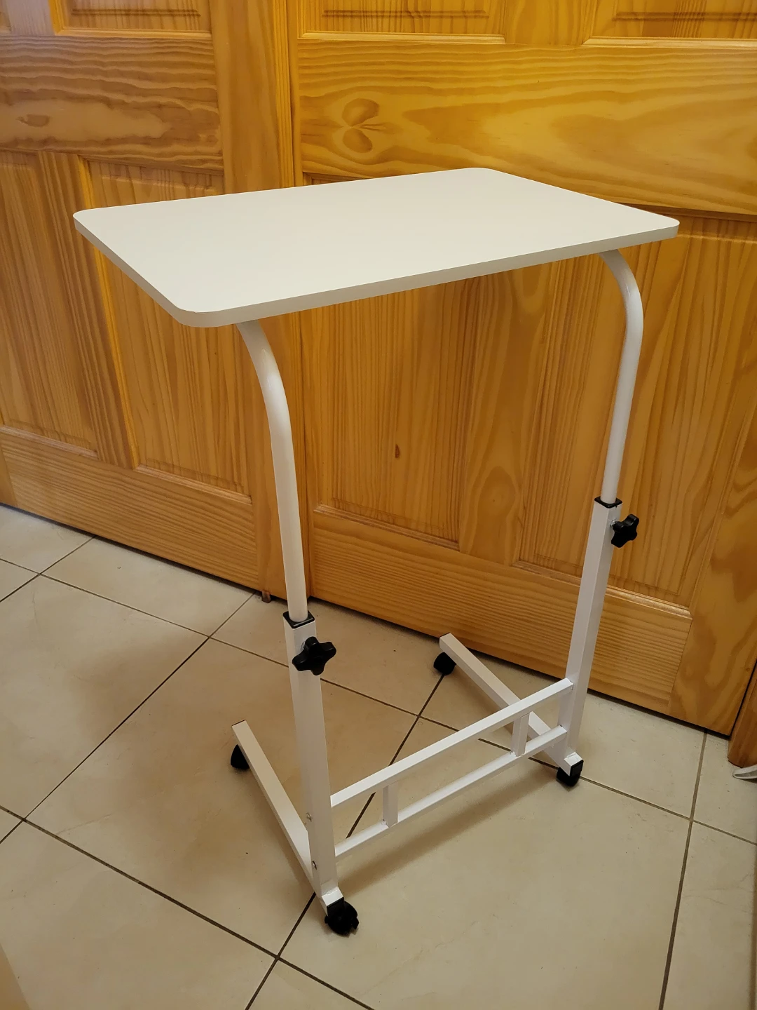 New Adjustable Rolling Bedside Table with Wheels - photo 2