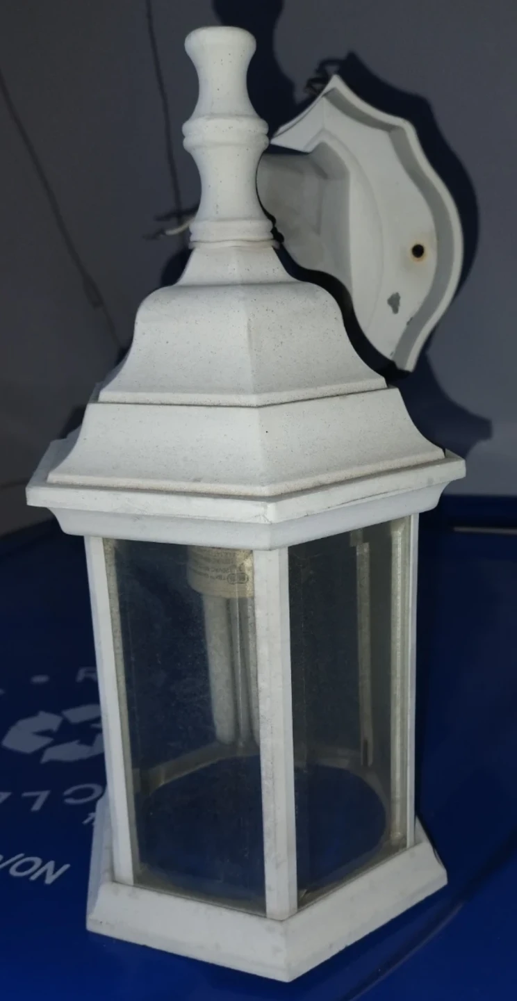 White Outdoor Wall Sconce Light Fixture