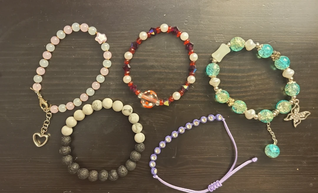 Assorted Beaded Bracelets with Charms