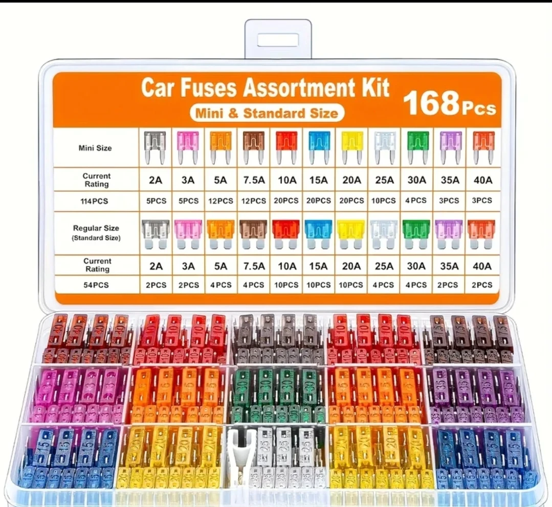 168 piece automotive fuses new