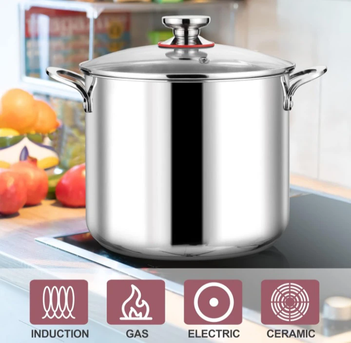 Stainless Steel Stockpot with Glass Lid - photo 3