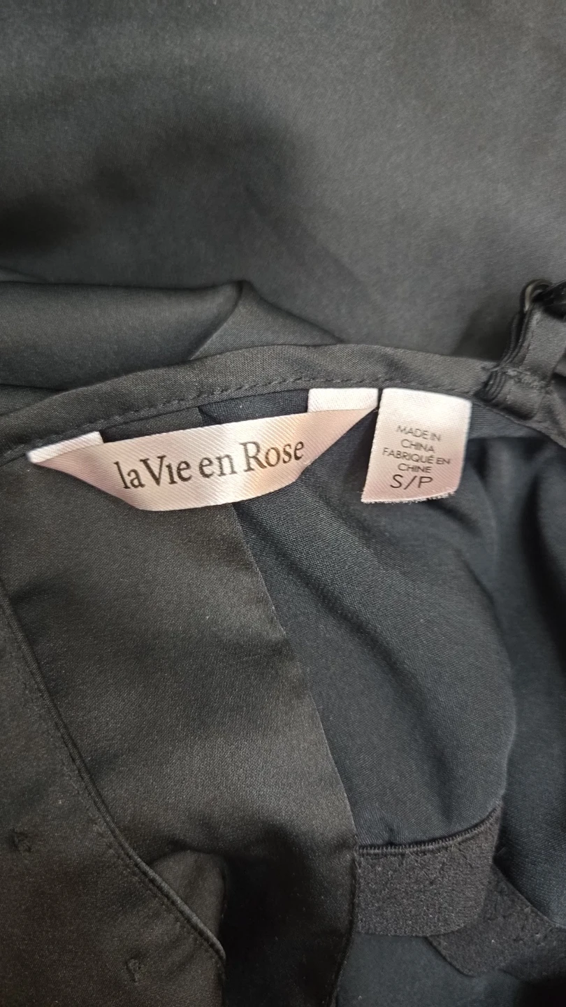 La Vie en Rose Black Slip Dress S/P - photo 3