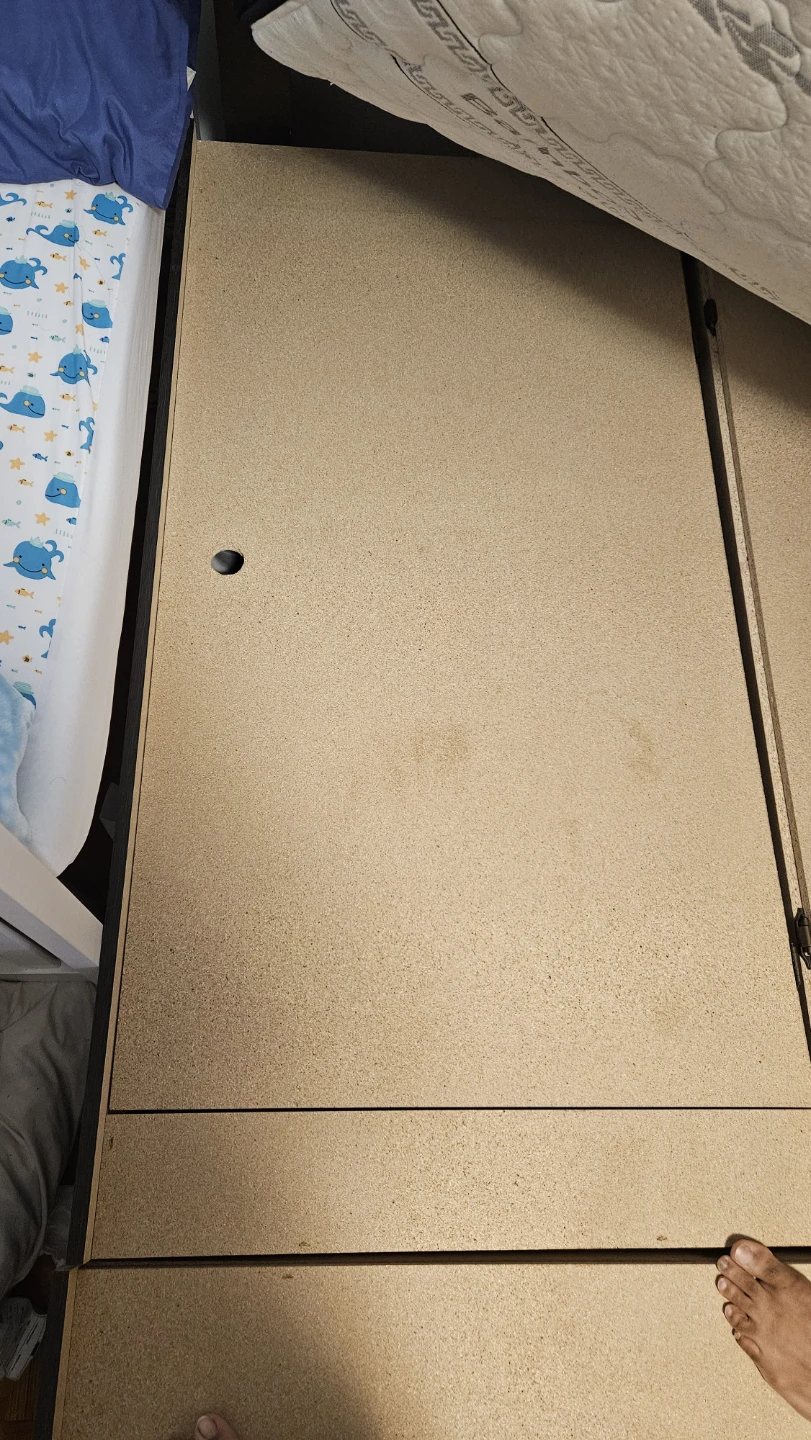 Moving sale - Dark brown bed with ample storage with night stand - photo 5