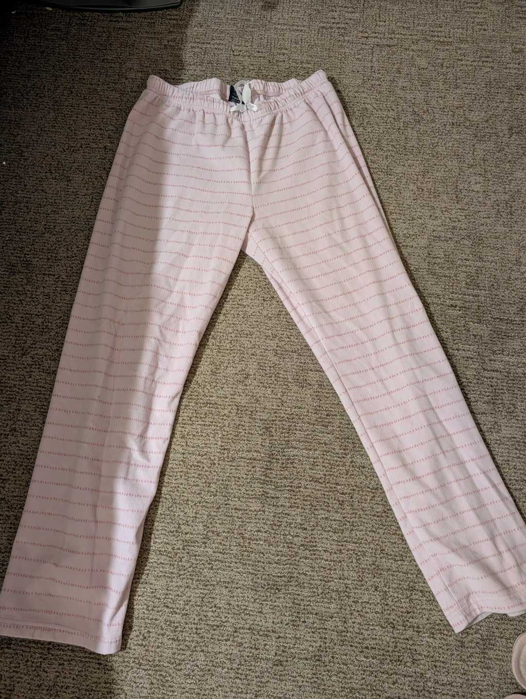 Pink Striped Pajama Pants