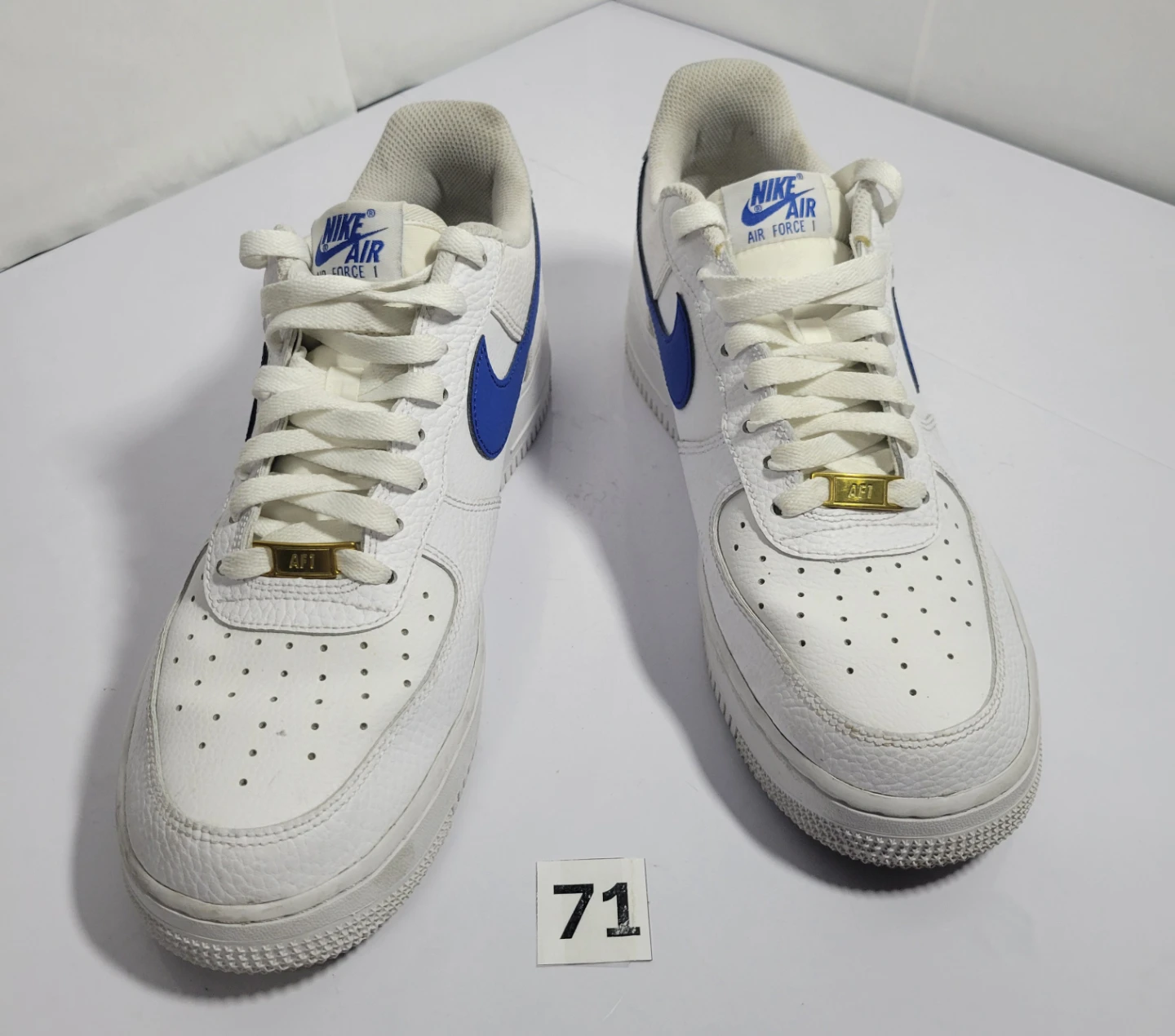 Nike Air Force 1 Low White Blue Men's Shoes, size 9,5 (71)