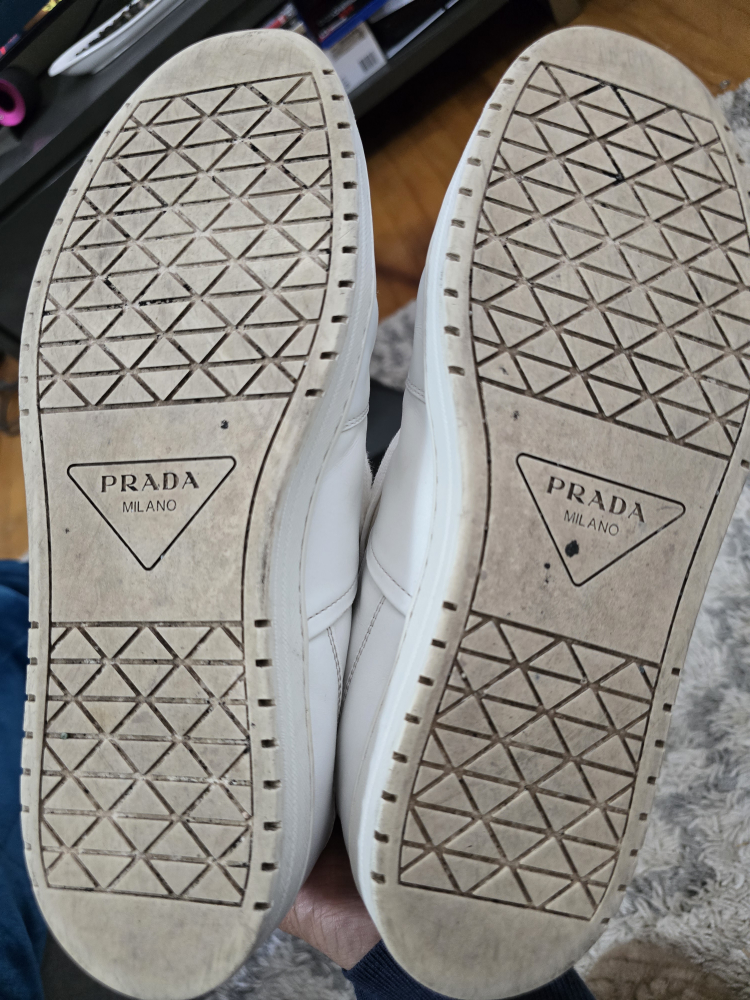 Prada White Leather Sneakers - photo 4