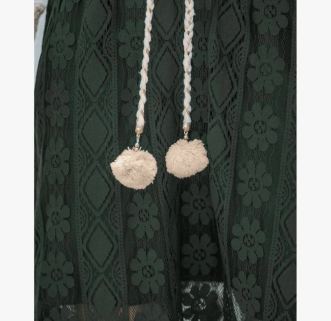 CUPSHE | tasseled lace high low dress - photo 3