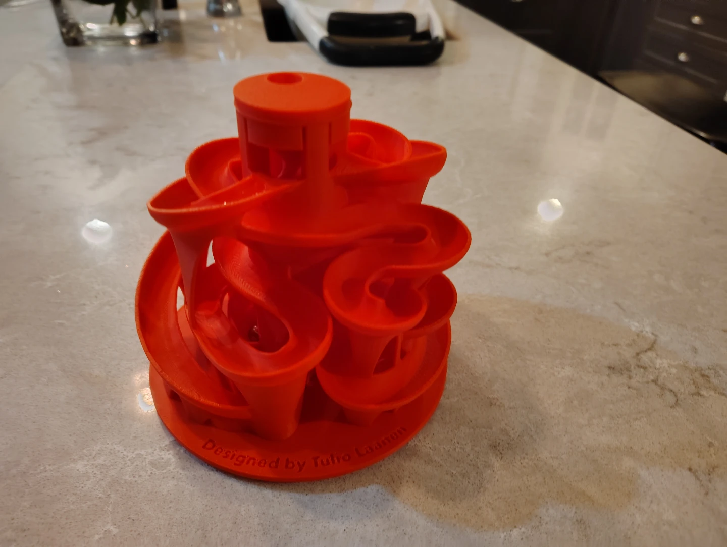 Red (or other colours) 3D Printed Marble Run Toy