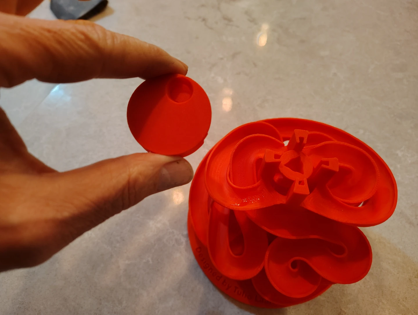 Red (or other colours) 3D Printed Marble Run Toy - photo 3