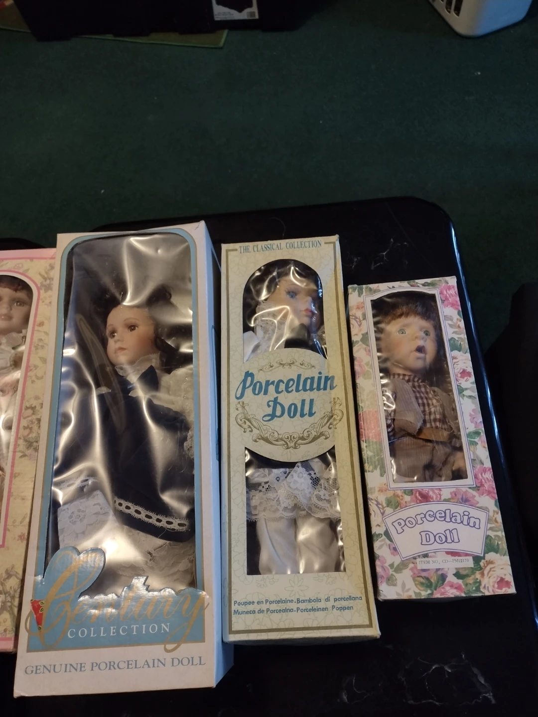 Porcelain Dolls Collection six porcelain dolls.