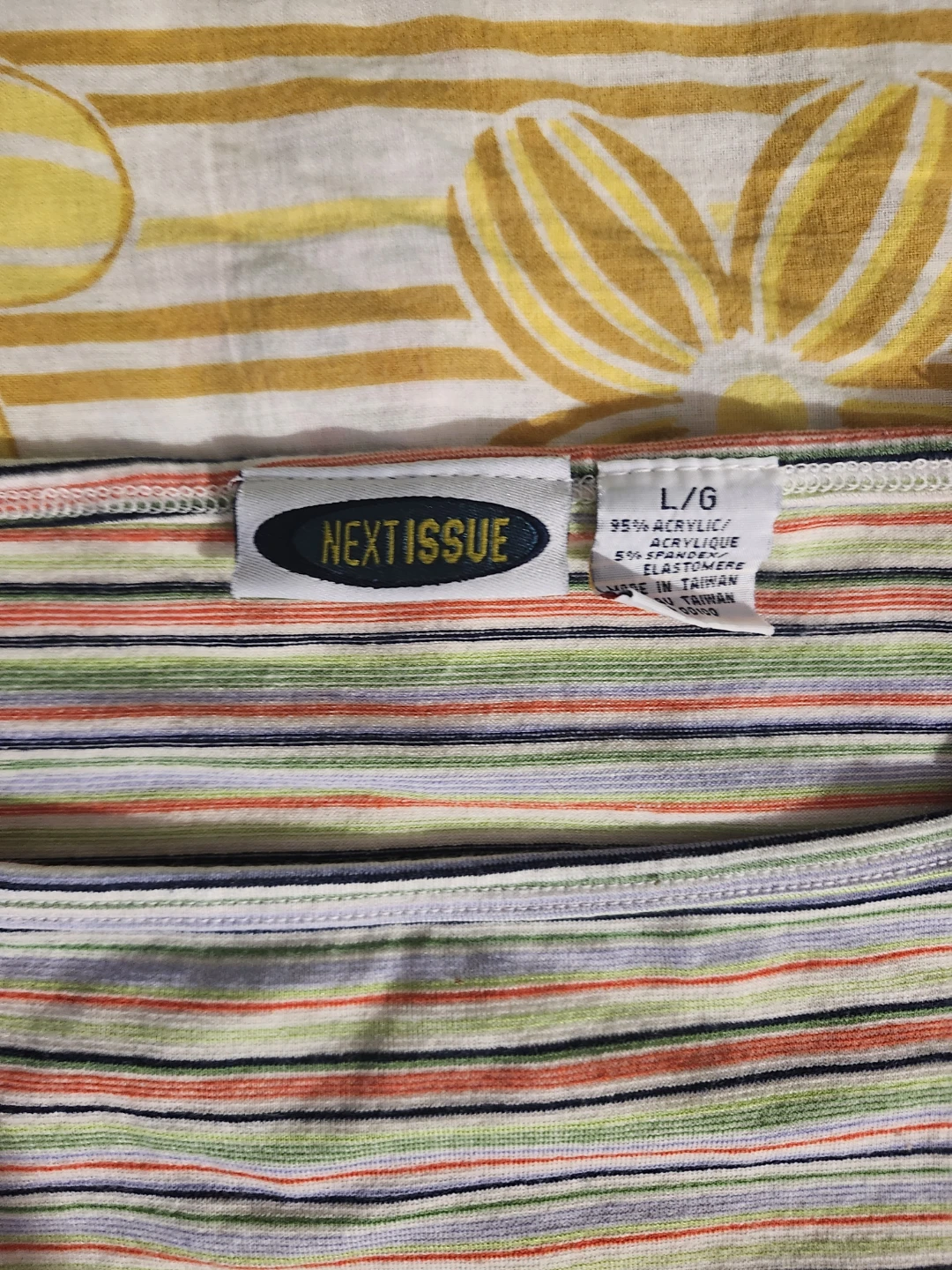 Multi-coloured striped cropped tank top - photo 4