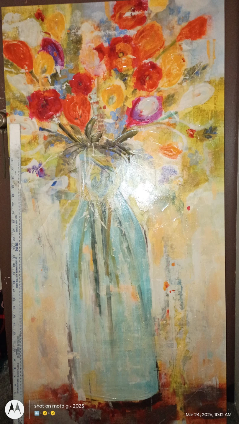 Abstract Floral Painting - Large Canvas Art