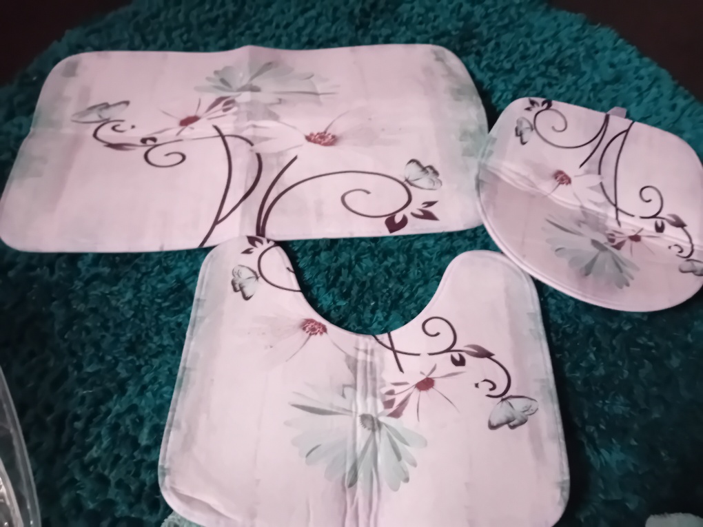 Bathroom Mat Set - Daisy Floral Design