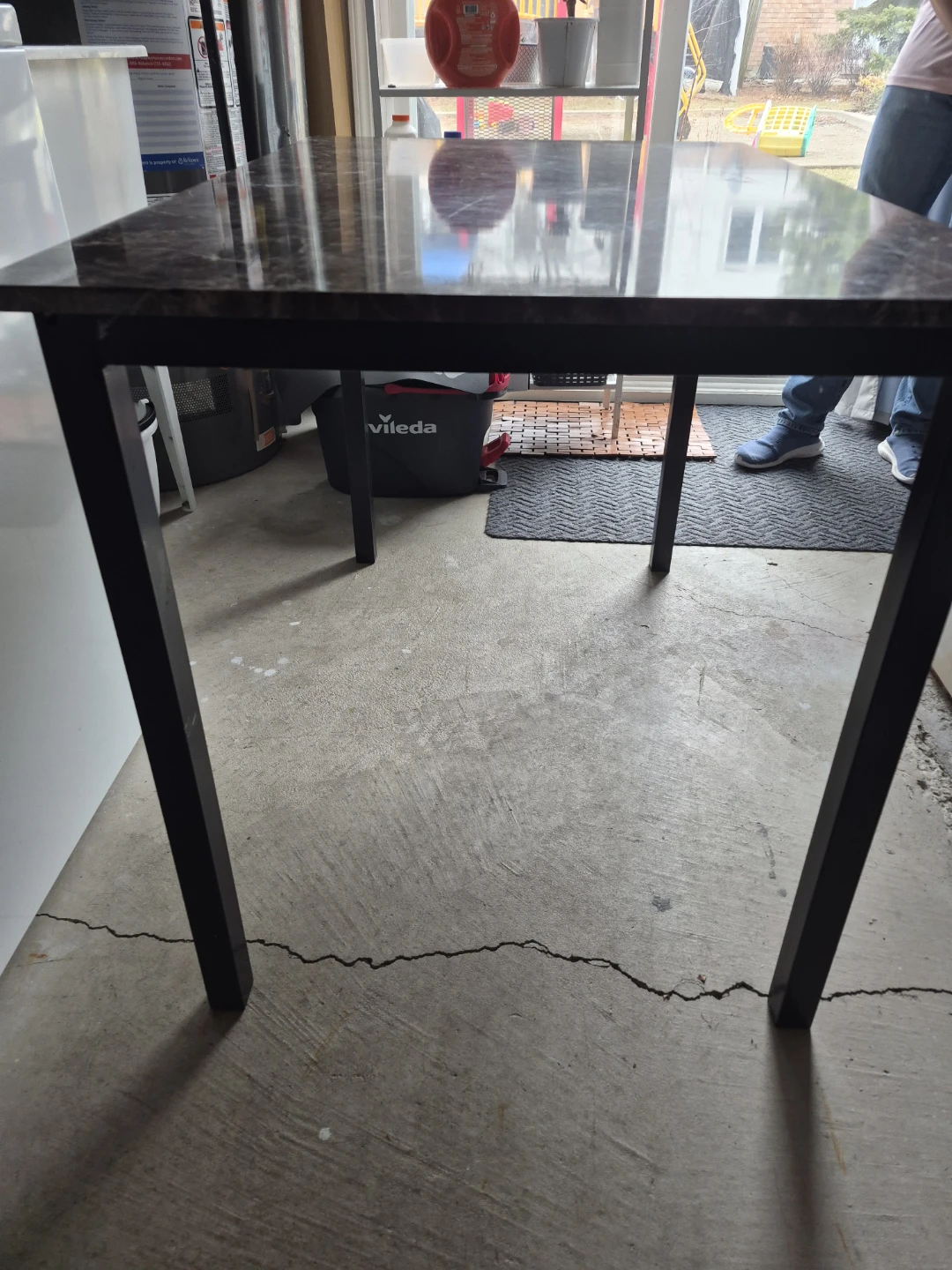 Faux Marble Top Dining Table