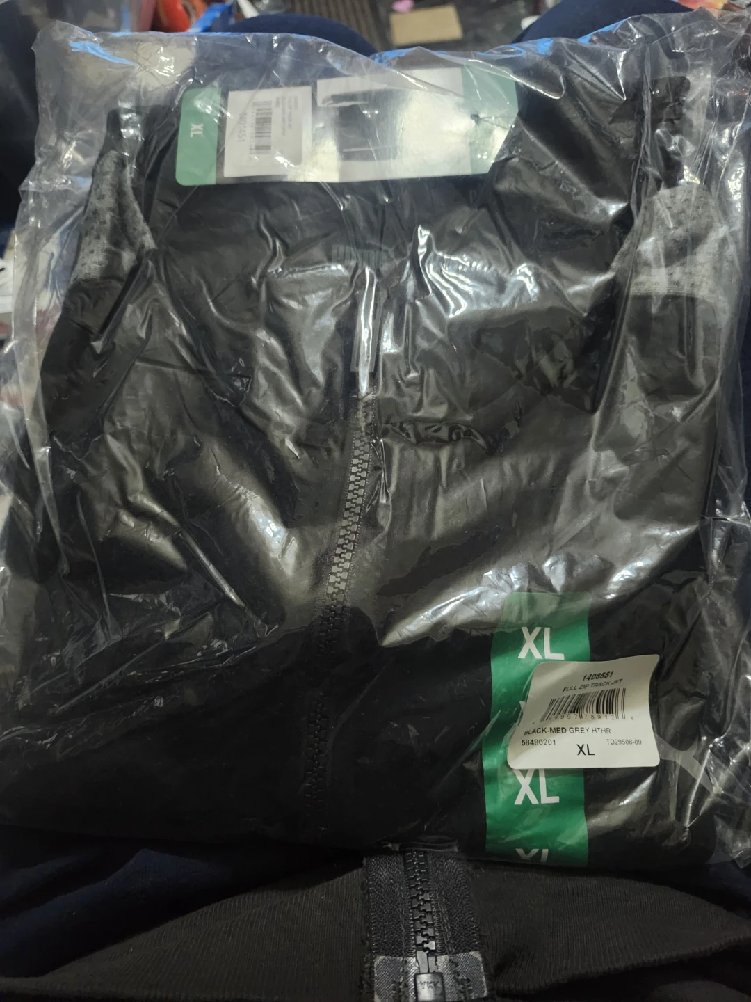 Puma Full Zip Track Jacket XL Black-Med Grey Hthr
