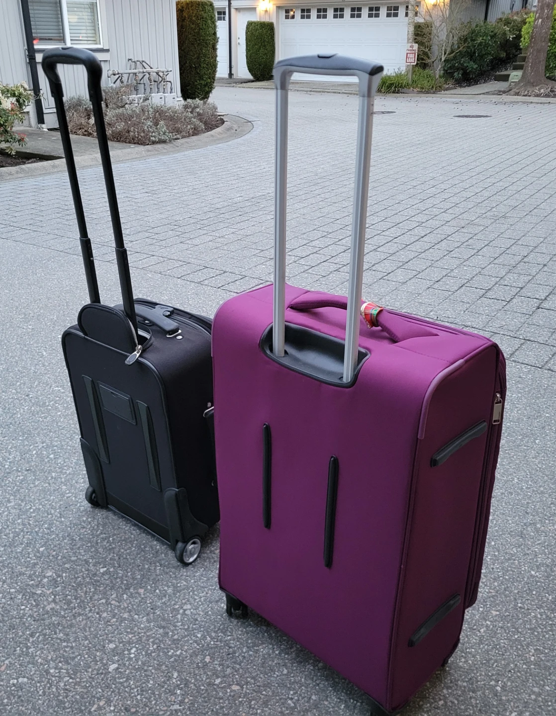 Two Luggage Bags - Purple IT Luggage & Black Rolling Suitcase - photo 3