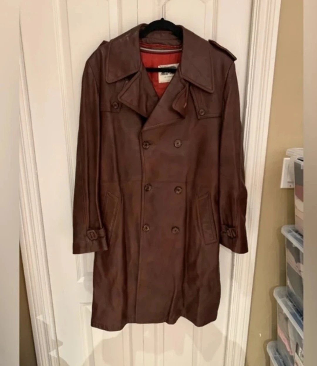 Women's Leather Trench Coat