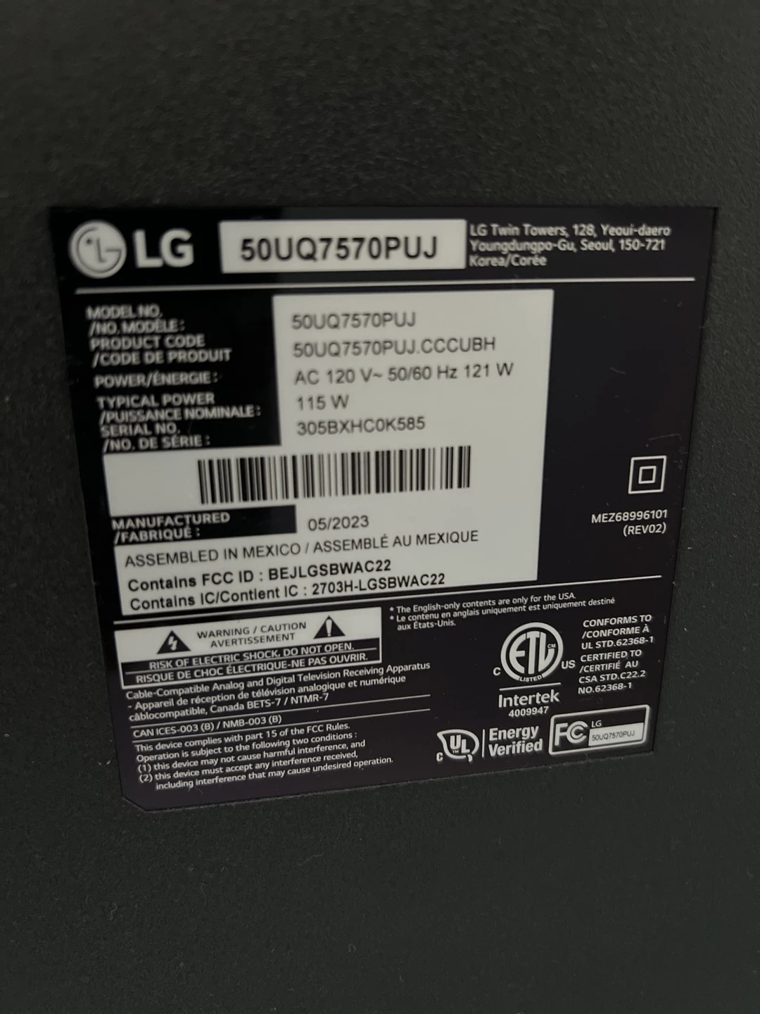 LG 50” 4K Smart TV + IKEA BESTA Cabinet - photo 3
