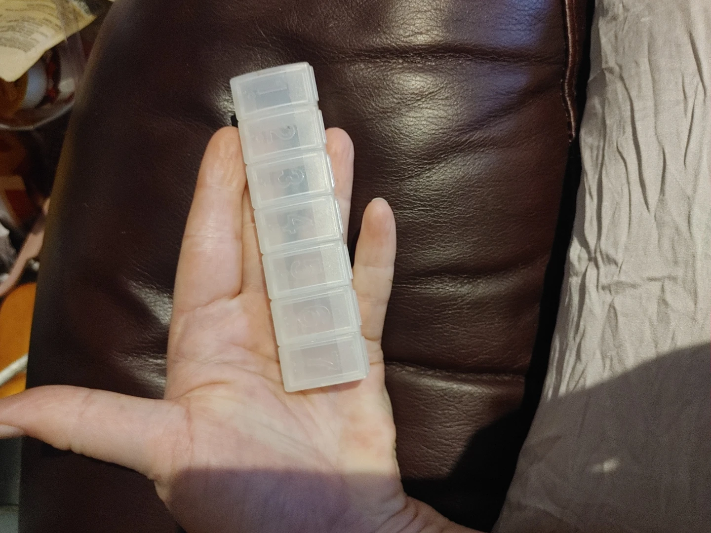 🧡Tiny 7-Day Pill Organizer. See my other listings, also.