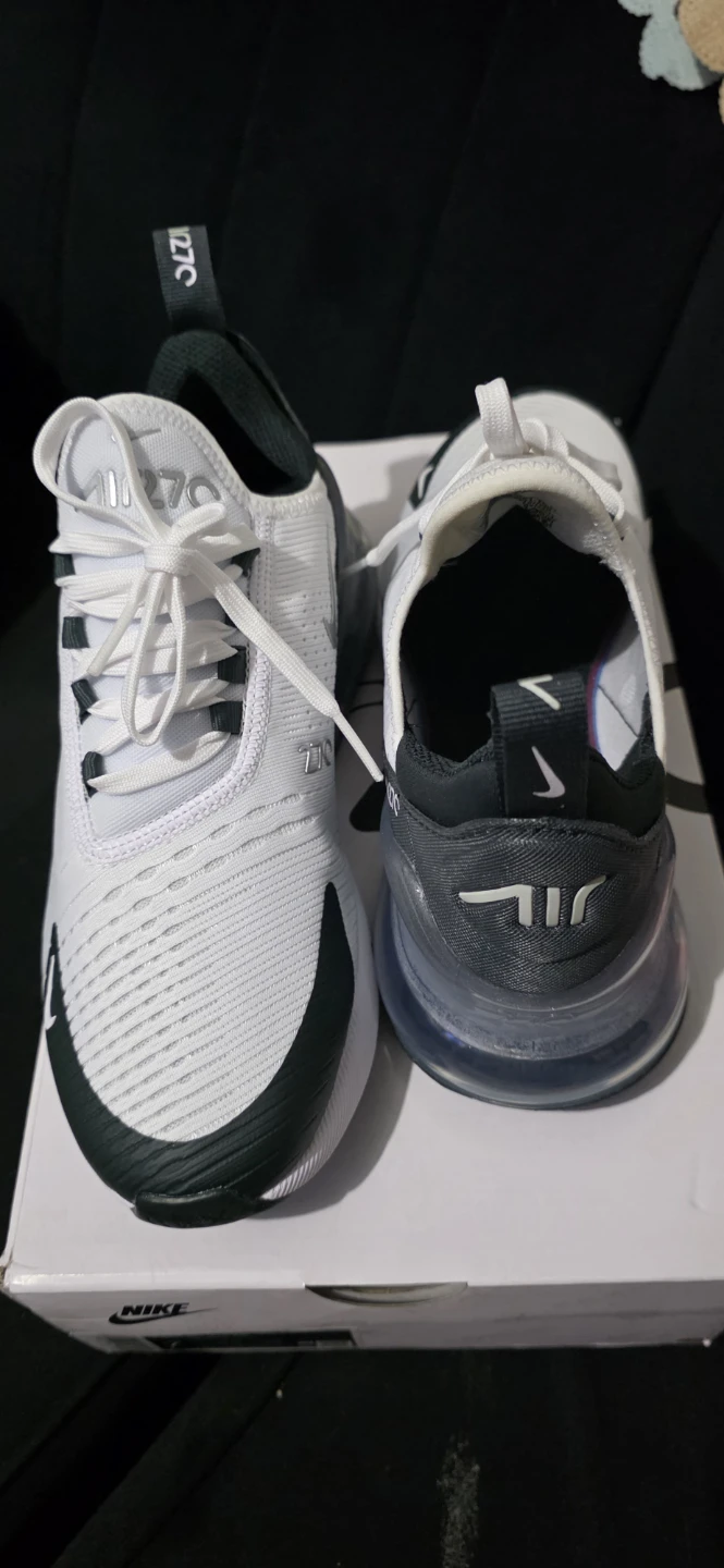 Nike Air Max 270 White/Black Shoes - photo 2