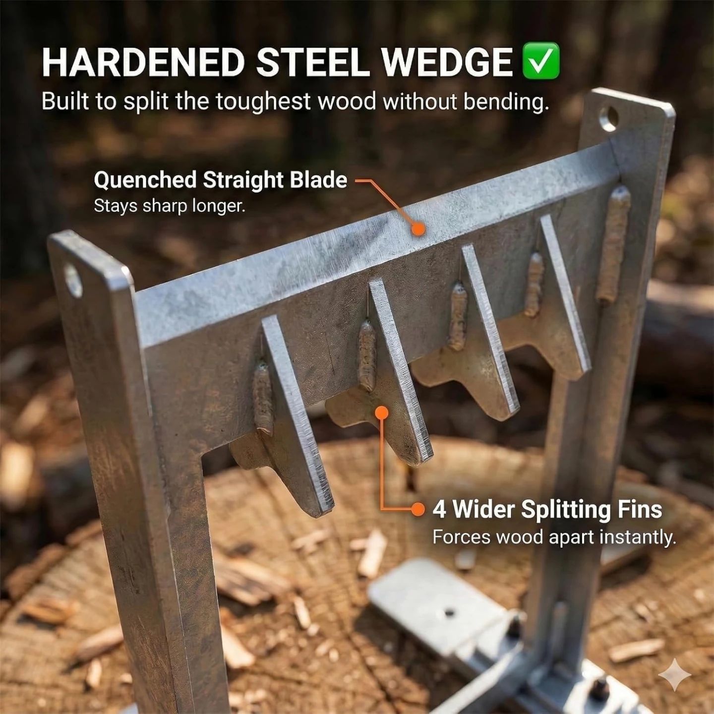 Manual Log Splitter with Secure Metal Lock-On Safety Guard BNIB - photo 3