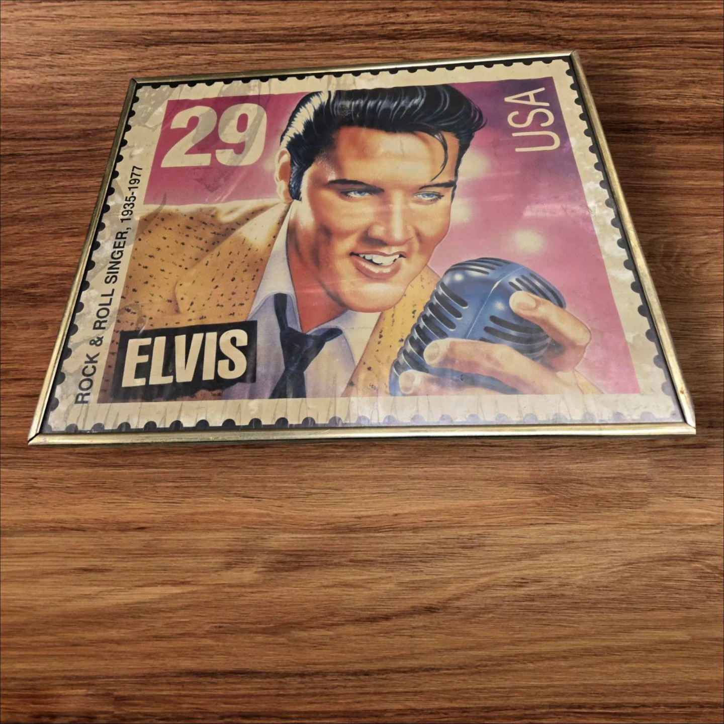 Framed Elvis Presley Rock & Roll Singer Poster USA 1935-1977
