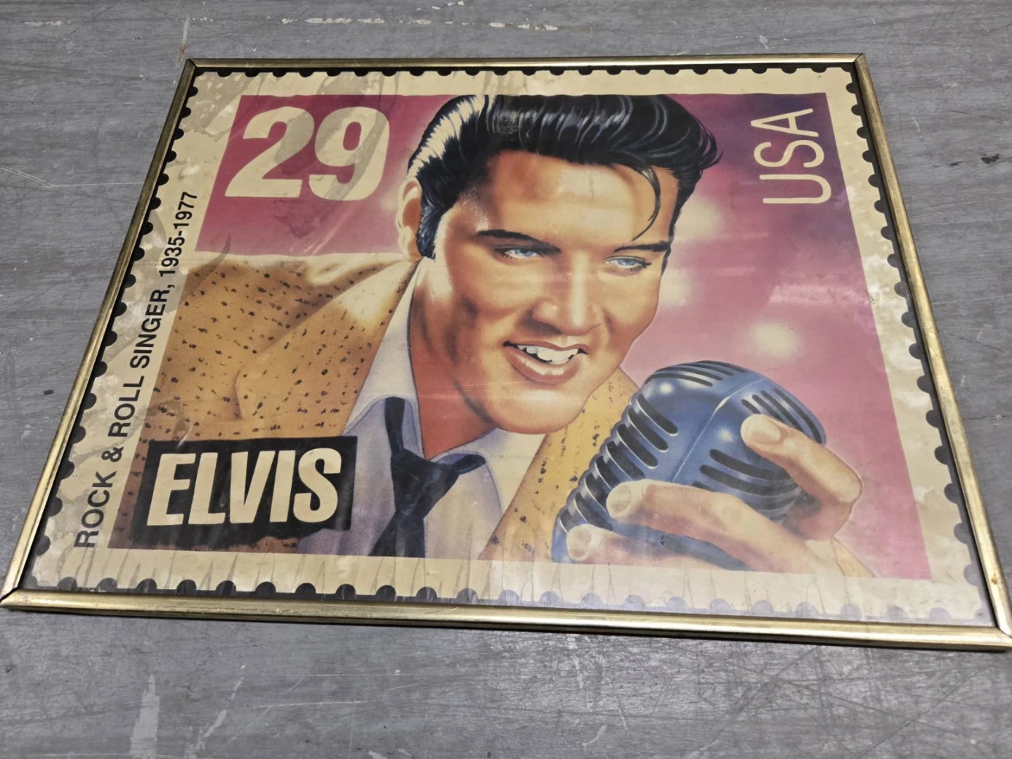Framed Elvis Presley Rock & Roll Singer Poster USA 1935-1977 - photo 2
