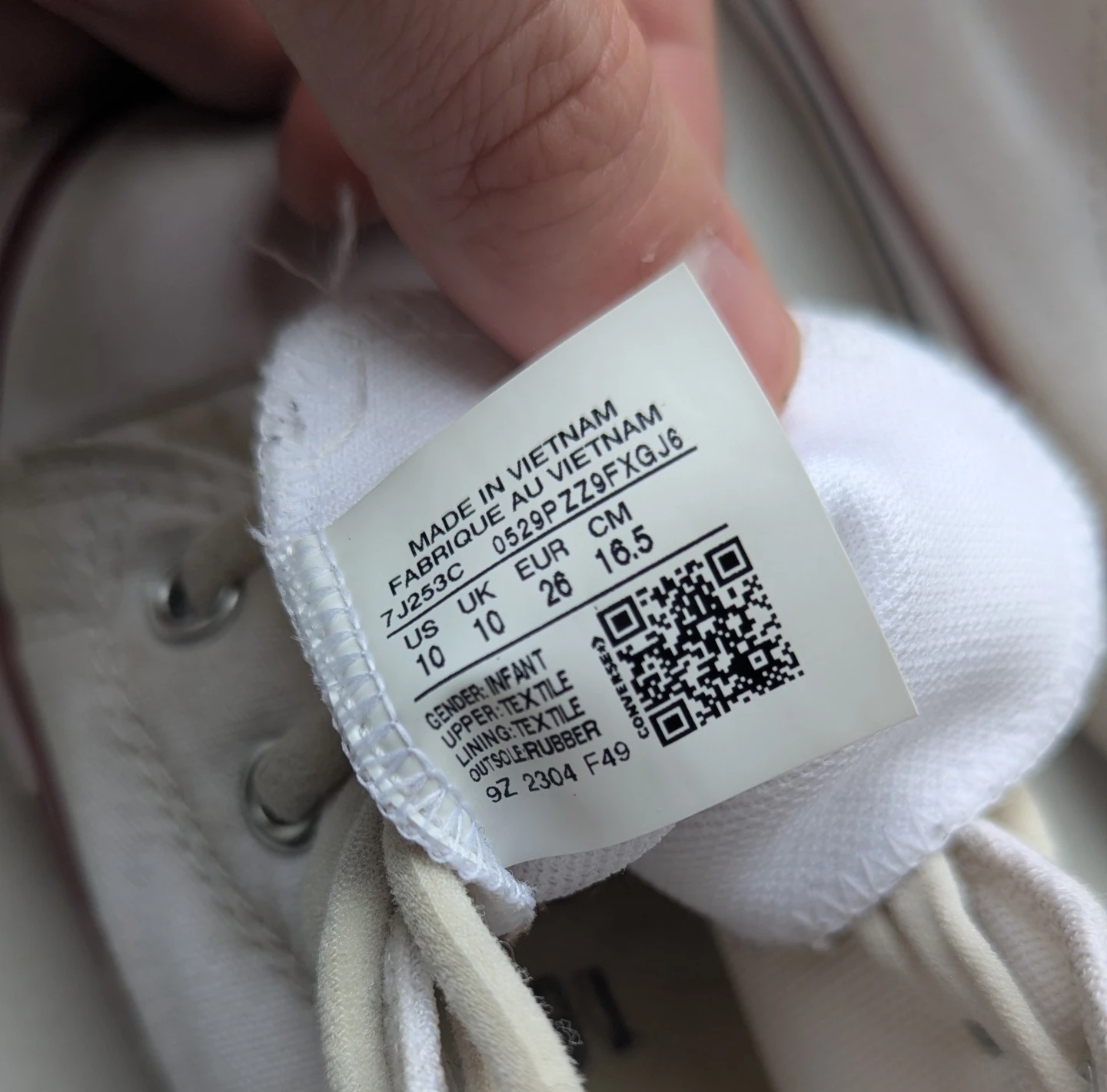 Converse All Star High Top Shoes - White, Toddler Size 10 - photo 4