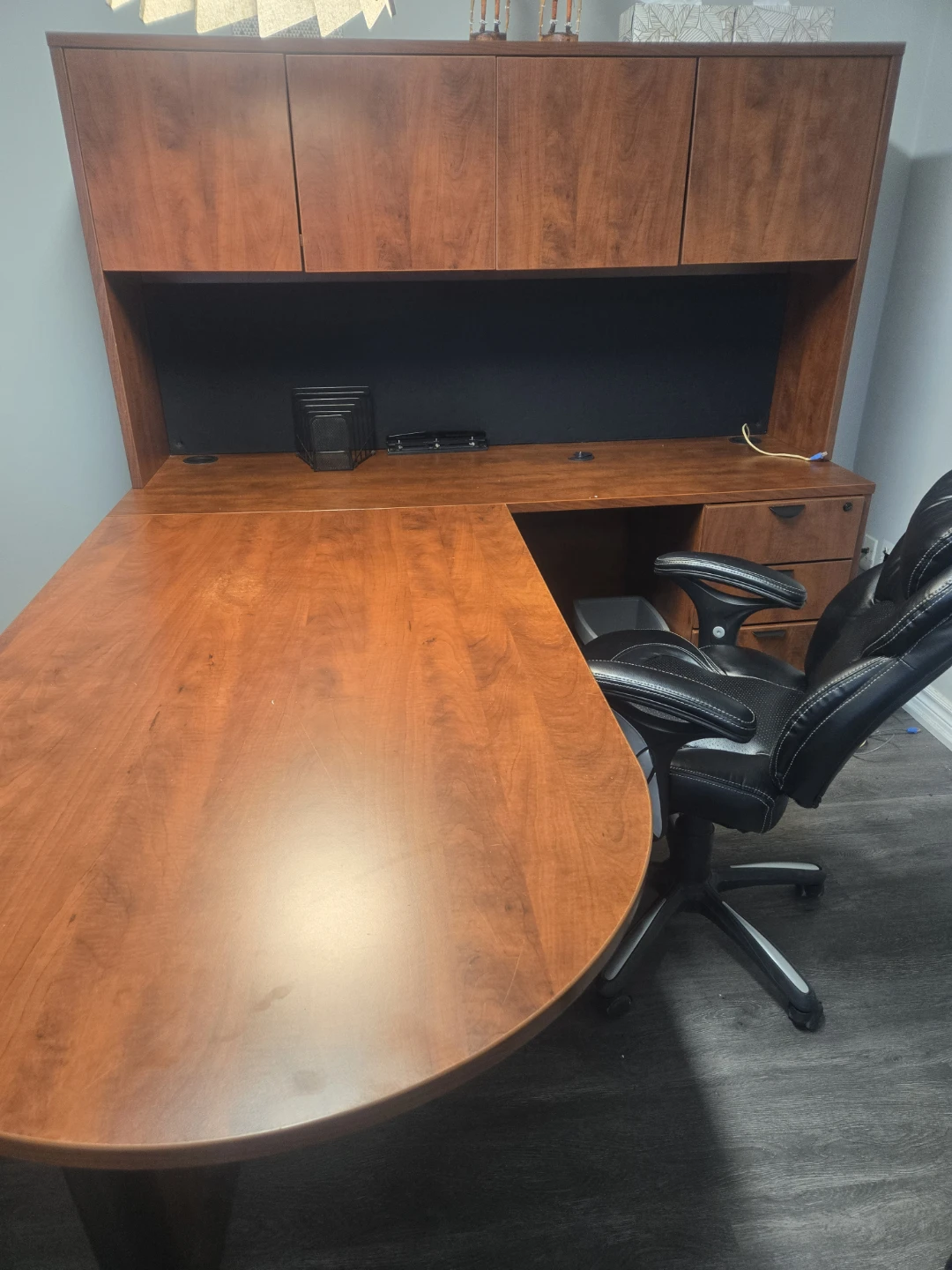 Office Desk with Hutch and Chair