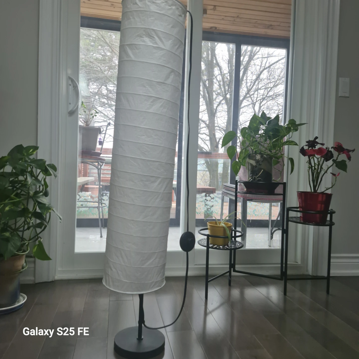 White Accordion Floor Lamp